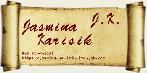 Jasmina Karišik vizit kartica